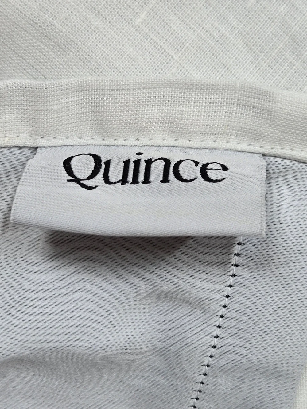 QUINCE Set Of 2 48x84 European Linen True Blackout Curtains White 9632